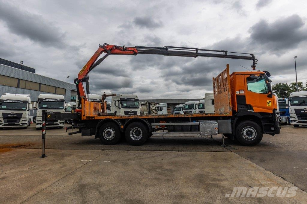 Renault C380 DXI+PALF 18T/m شاحنات مسطحة/مفصلية الجوانب