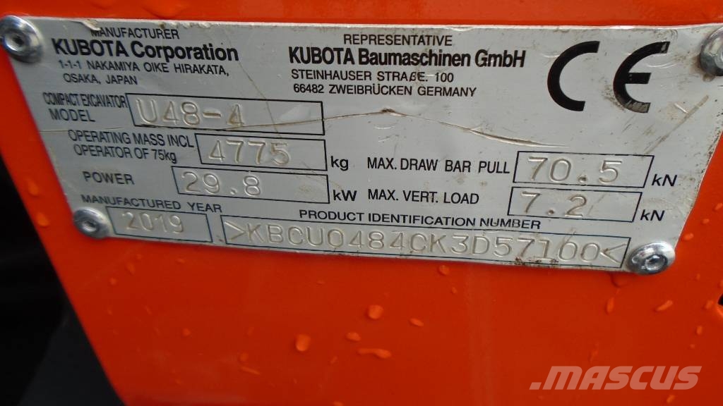 Kubota U 48-4 Minigraafmachines < 7t