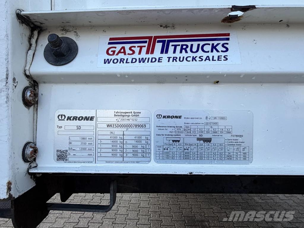 Krone N/A SD Schuifzeil-Dak / Laadklep / BPW-Axle *Apk 1 Polprikolice s ponjavo