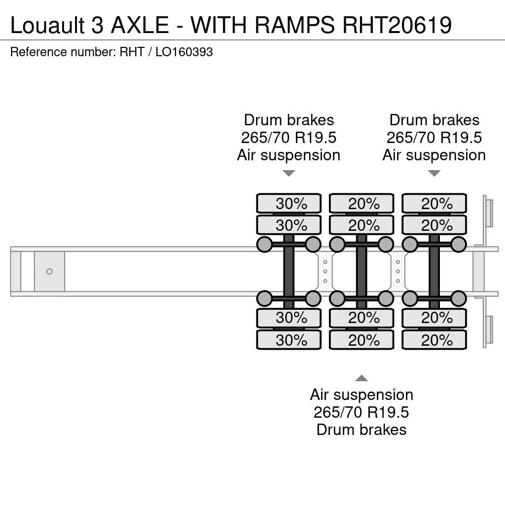 Louault 3 AXLE - WITH RAMPS Low loader-semi-trailers