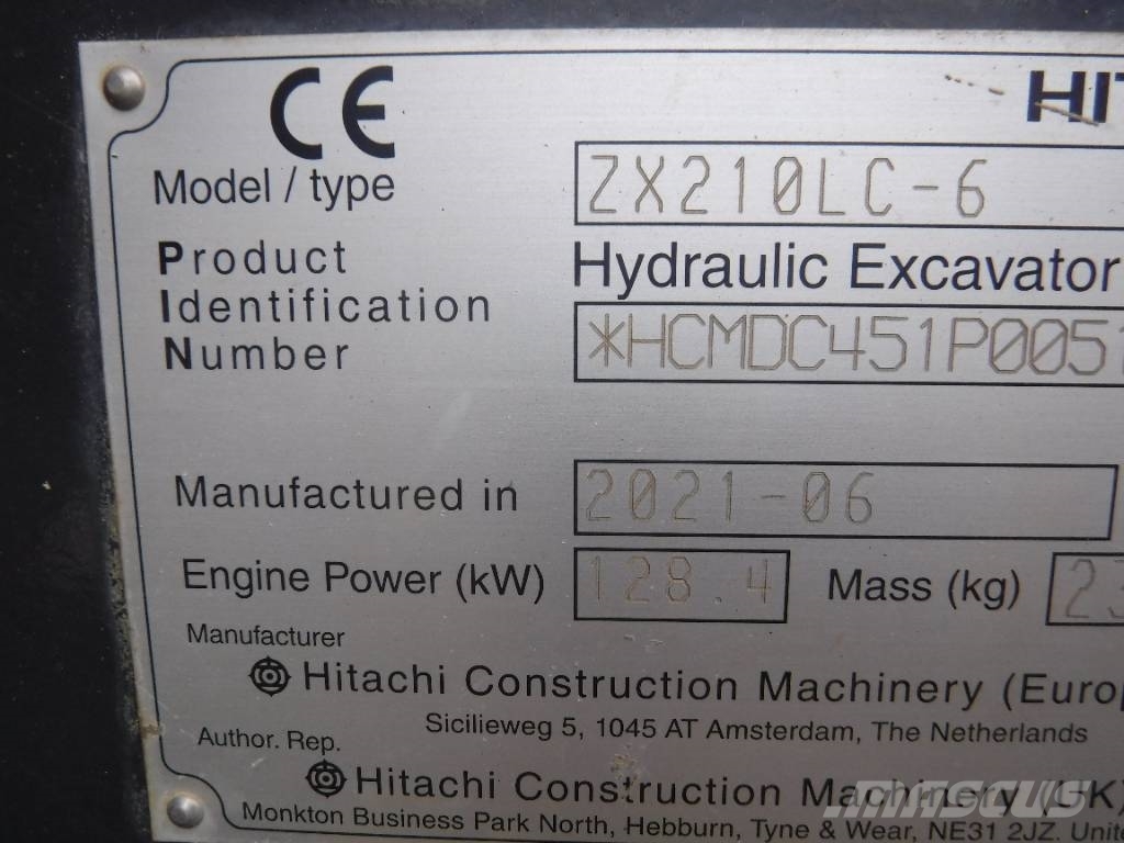 Hitachi ZX 210 LC-6, 2021, Luton, Bedfordshire, United Kingdom