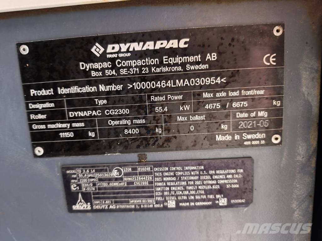 Dynapac CG 2300 ضاغطات التربة