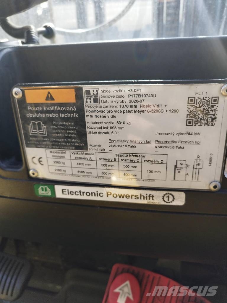 Hyster H3.0FT LPG forklifts
