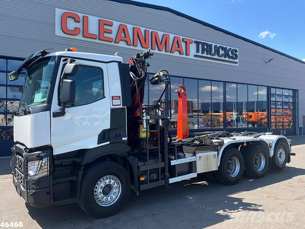 Renault C 460 Euro 6 8x4 Palfinger 19 Tonmeter laadkraan Abrollkipper