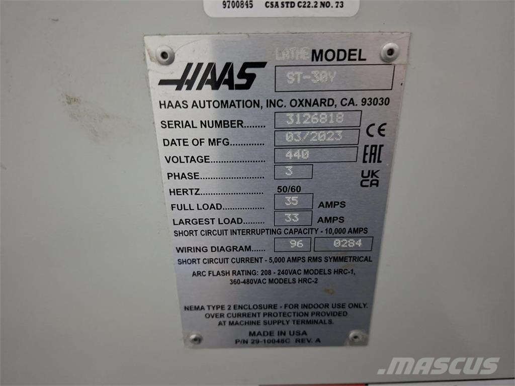 Haas ST-30Y-R Otros
