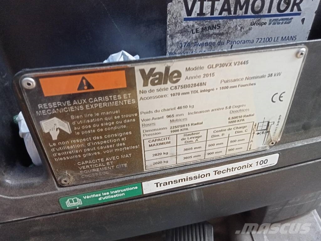 Yale GLP30 Περονοφόρα ανυψωτικά κλαρκ με φυσικό αέριο LPG