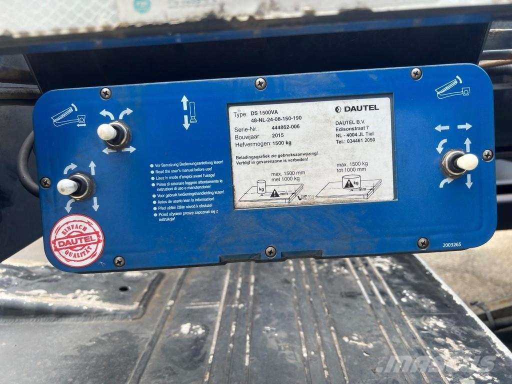 Scania P280 4X2 EURO 6 CHASSIS CABINE + DAUTEL LIFT 1500K Kamioni-šasije