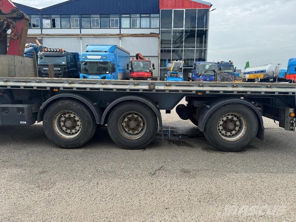 Lecitrailer 3 AXLE + HMF 1820-K3 + REMOTE CONTROL Poluprikolice sa otvorenim sandukom