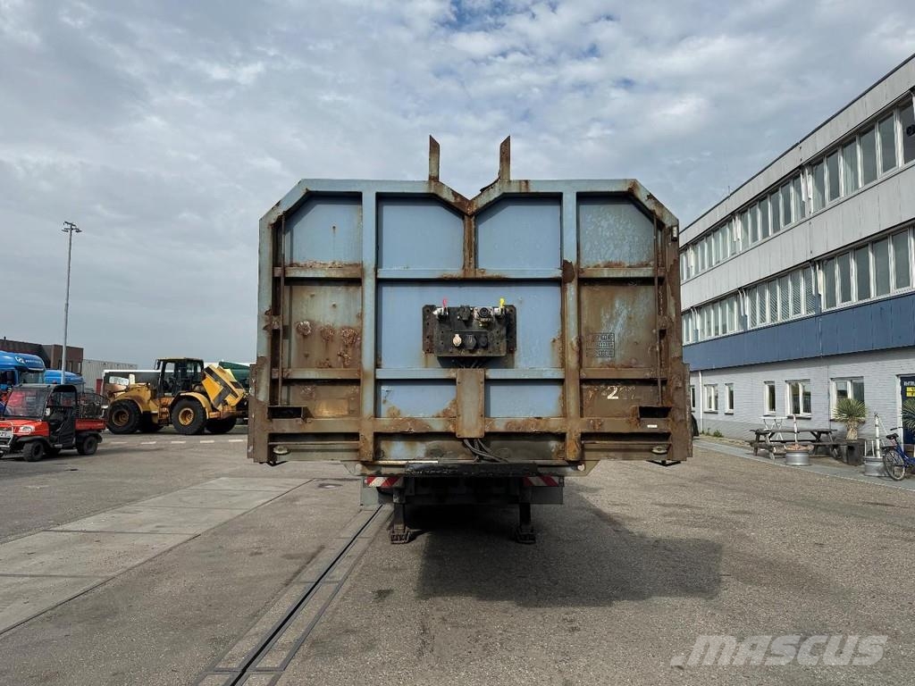 Lecitrailer 3 AXLE + HMF 1820-K3 + REMOTE CONTROL Poluprikolice sa otvorenim sandukom