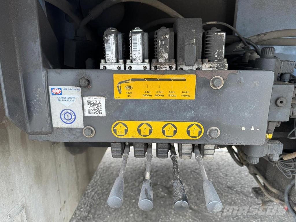 Lecitrailer 3 AXLE + HMF 1820-K3 + REMOTE CONTROL Poluprikolice sa otvorenim sandukom