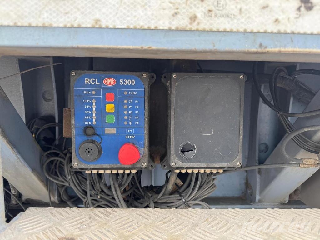Lecitrailer 3 AXLE + HMF 1820-K3 + REMOTE CONTROL Poluprikolice sa otvorenim sandukom