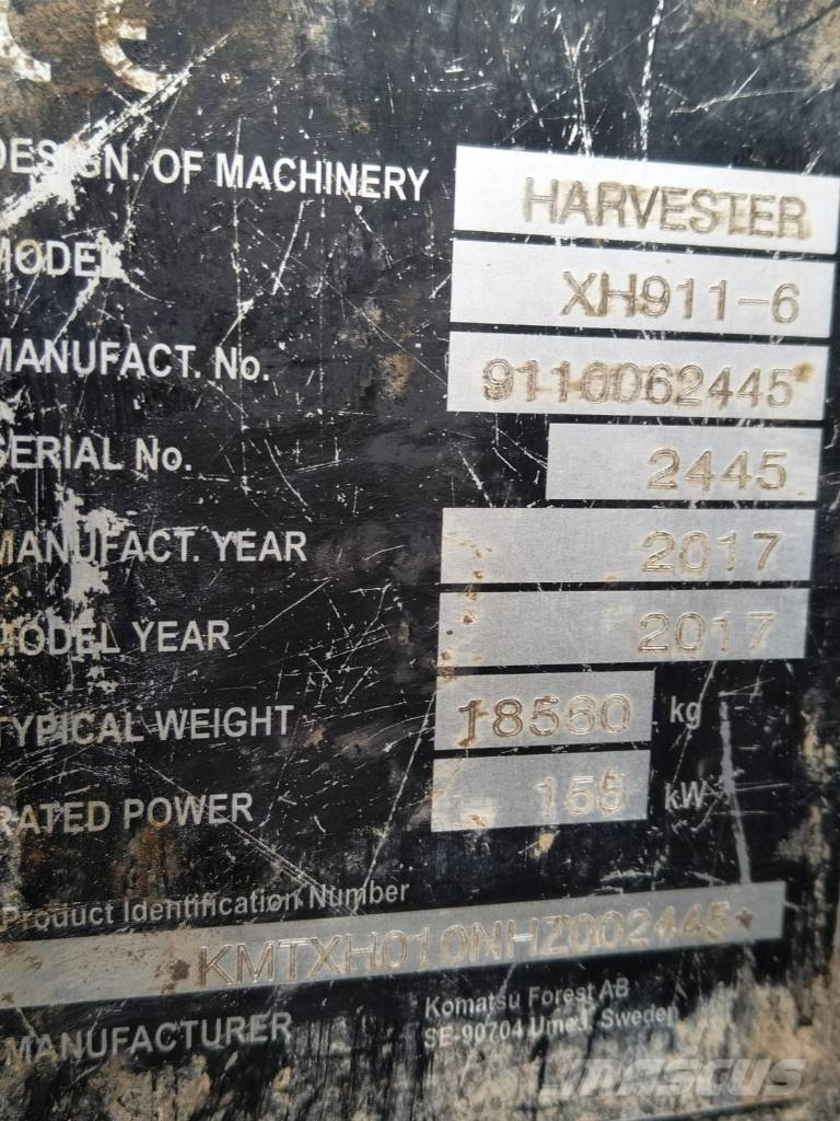 Komatsu 911.6 Cosechadoras