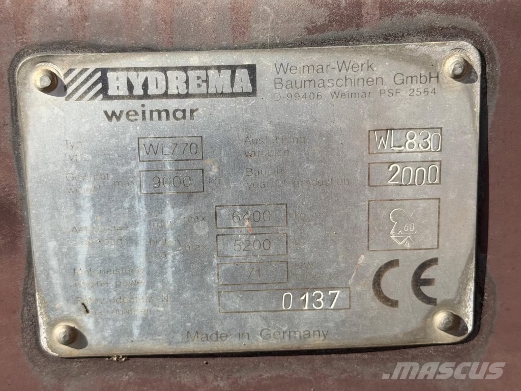Hydrema WL 830 Tekerlekli yükleyiciler