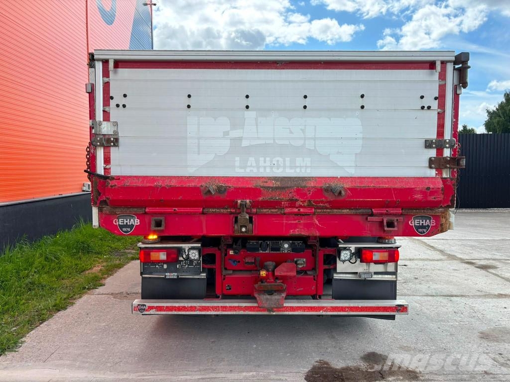 Volvo FM 500 8x4*4 HIAB 144E-5 / BOX L=5992 mm Vlakke laadvloer met kraan