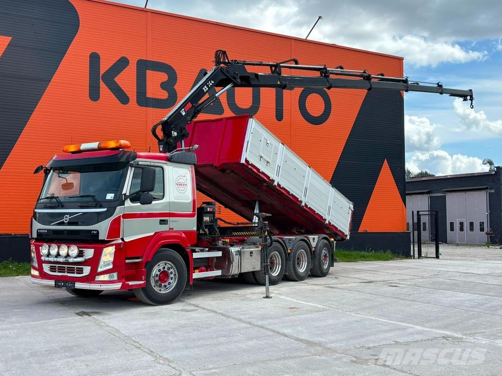 Volvo FM 500 8x4*4 HIAB 144E-5 / BOX L=5992 mm Vlakke laadvloer met kraan