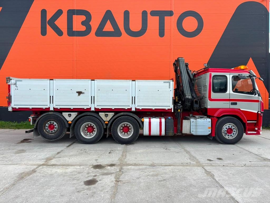 Volvo FM 500 8x4*4 HIAB 144E-5 / BOX L=5992 mm Vlakke laadvloer met kraan