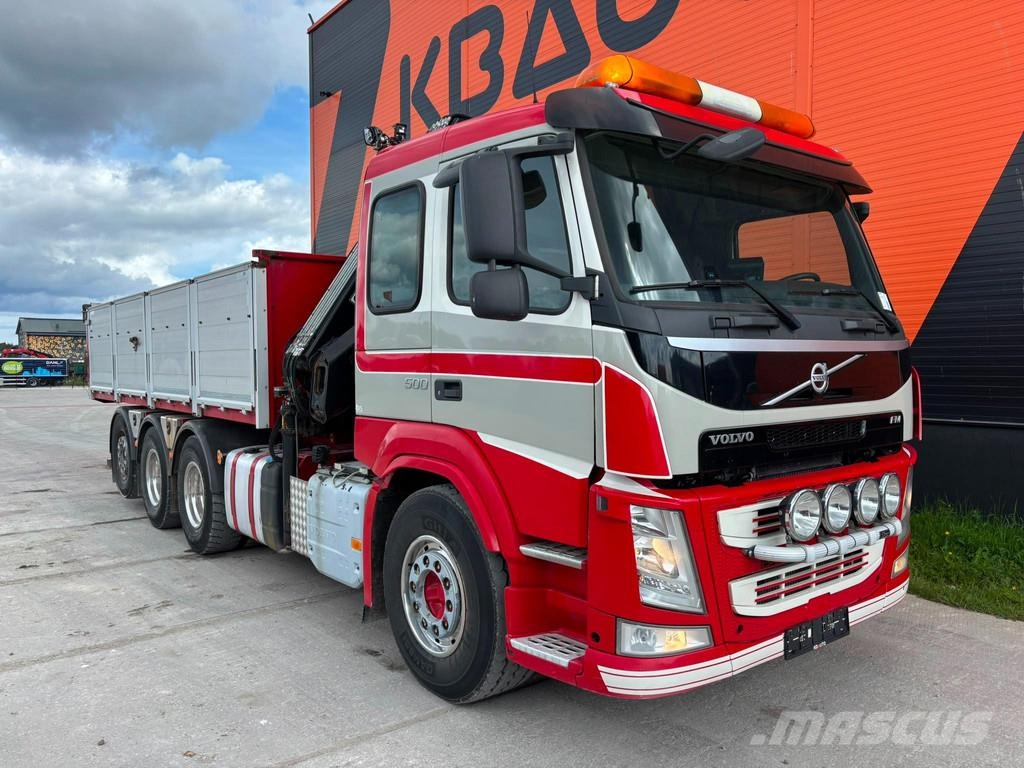 Volvo FM 500 8x4*4 HIAB 144E-5 / BOX L=5992 mm Vlakke laadvloer met kraan