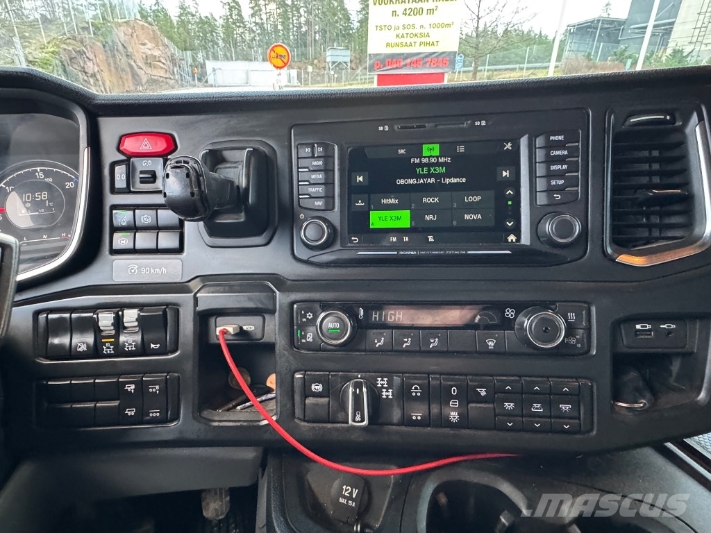 Scania P 500 8x4/4 tridem, vaijeriauto Euro-6 케이블 리프트 탈착식 트럭