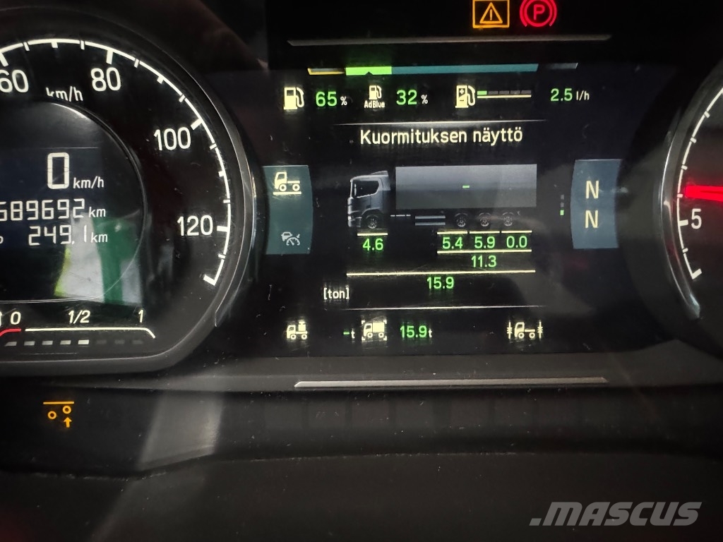 Scania P 500 8x4/4 tridem, vaijeriauto Euro-6 케이블 리프트 탈착식 트럭