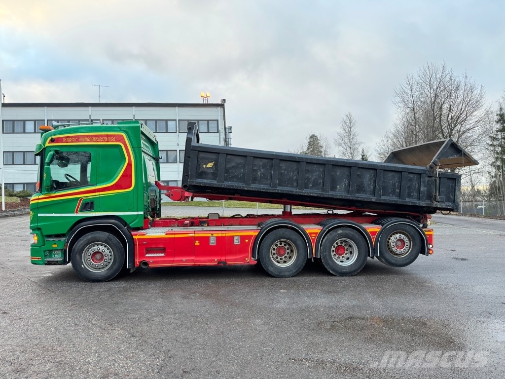 Scania P 500 8x4/4 tridem, vaijeriauto Euro-6 케이블 리프트 탈착식 트럭