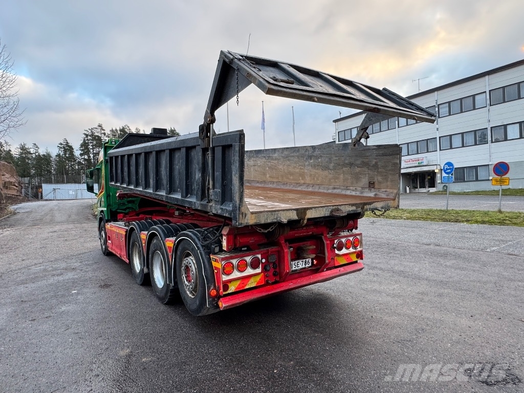Scania P 500 8x4/4 tridem, vaijeriauto Euro-6 케이블 리프트 탈착식 트럭