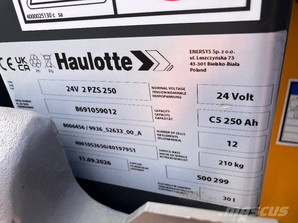 HAULOTTE STAR10 - NEW BATTERIES Вертикальные мачтовые подъемники