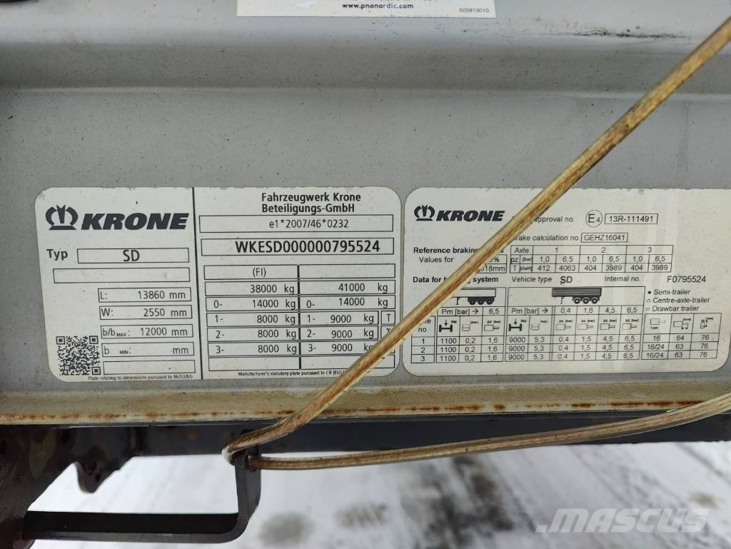 Krone 1427XBN0 Perdeli yari çekiciler