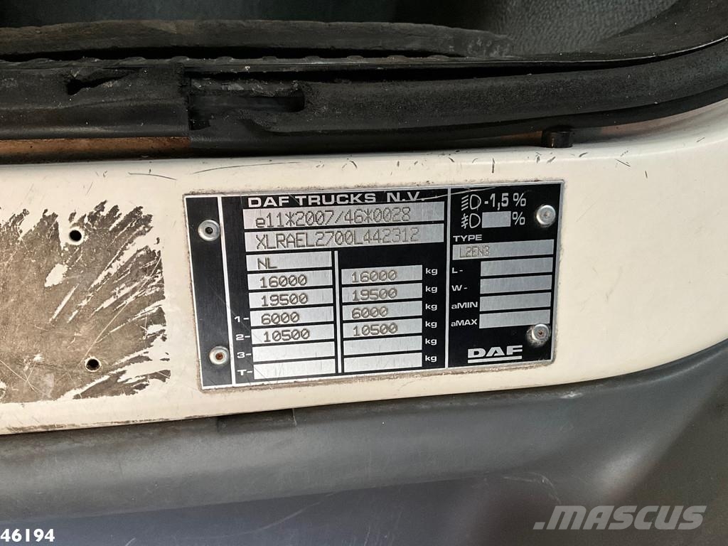 DAF FAG LF 220 Euro 6 Haller Just 119.291 km! شاحنات المخلفات