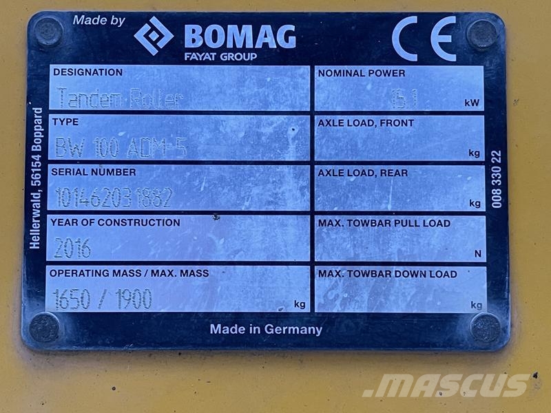 Bomag BW 100 ADM 5 Overige walsen