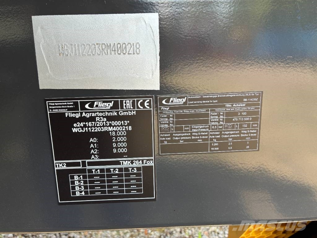Fliegl TMK 264 Profi Fox Remolques con caja de volteo