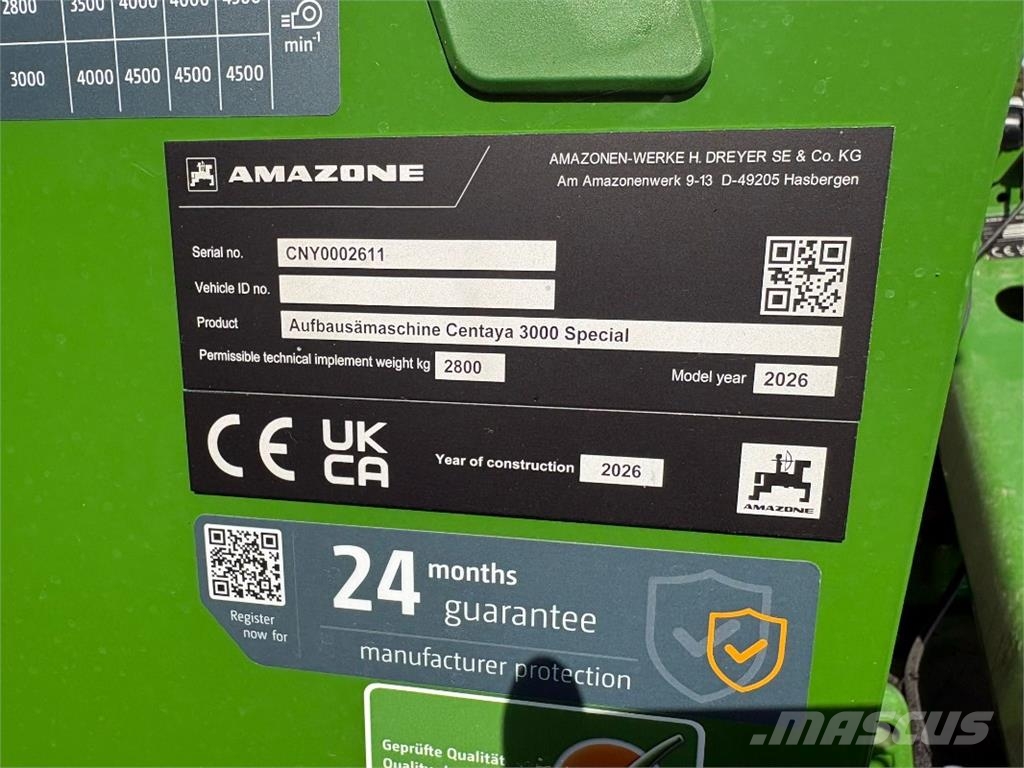 Amazone KG3001 Special + Centaya 3000 ISOBUS Ostale poljoprivredne mašine