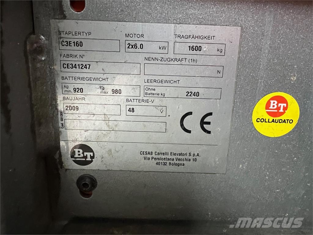 BT C3E160 Elektrische heftrucks