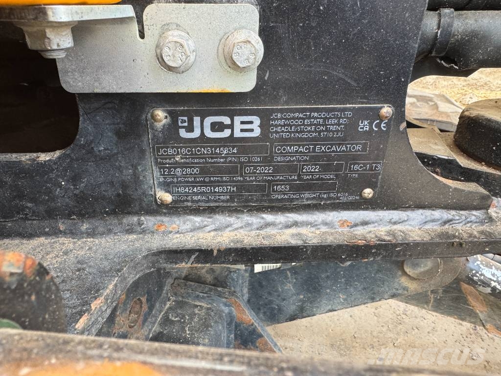 JCB 16 C-1 T3 حفارات صغيرة أقل من 7 طن (حفارات صغيرة)
