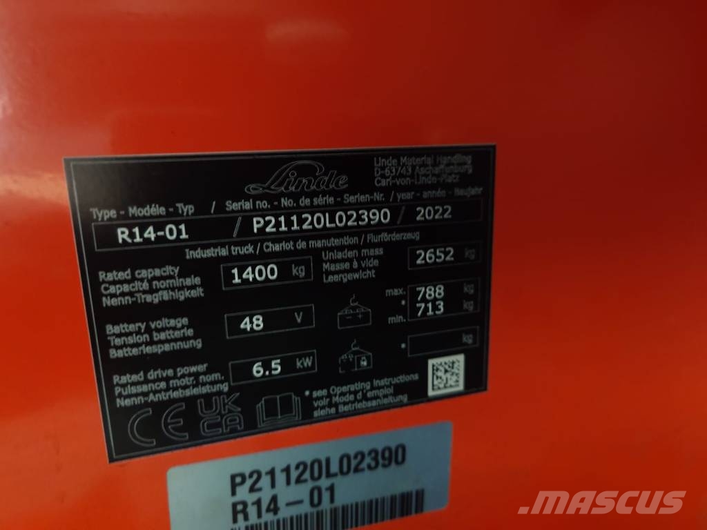 Linde R14/1120 Schubmaststapler