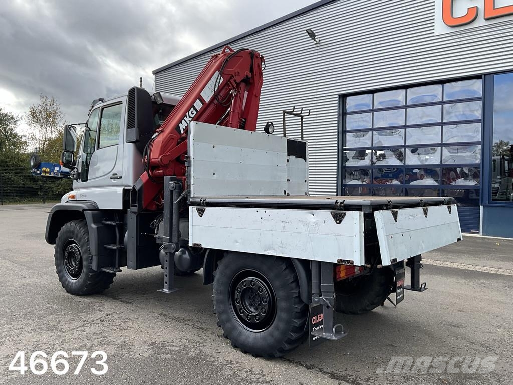 Unimog U 500 4x4 MKG 10 Tonmeter laadkraan Just 216.831 k Γερανοί παντός εδάφους