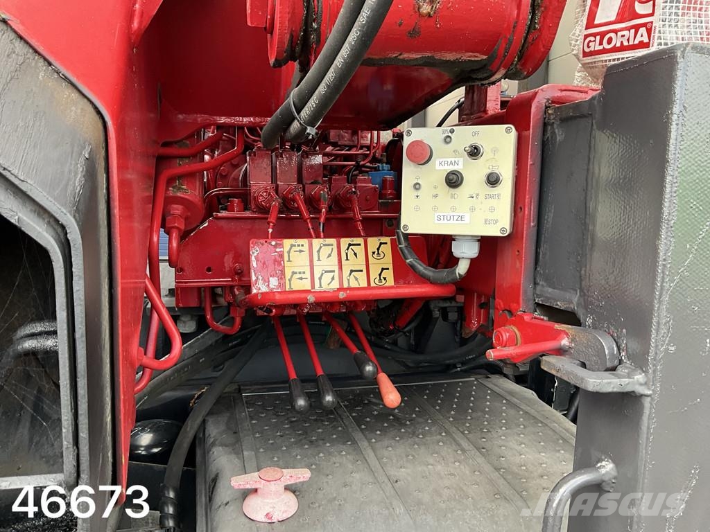 Unimog U 500 4x4 MKG 10 Tonmeter laadkraan Just 216.831 k Γερανοί παντός εδάφους