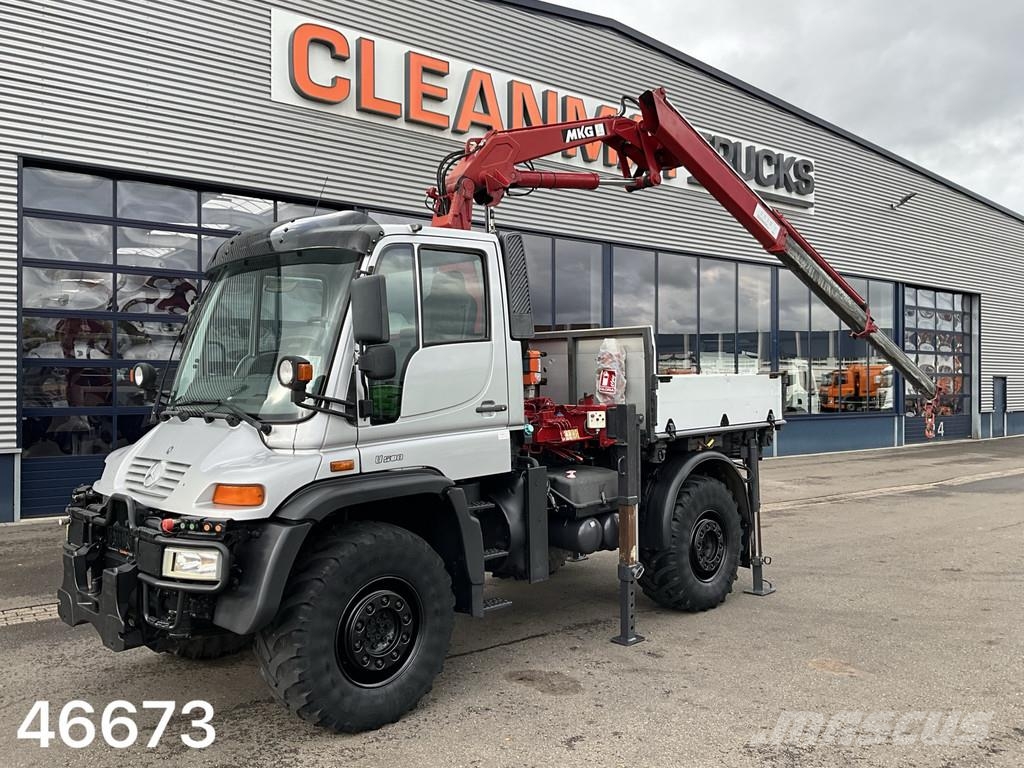 Unimog U 500 4x4 MKG 10 Tonmeter laadkraan Just 216.831 k Maastikutõstukid