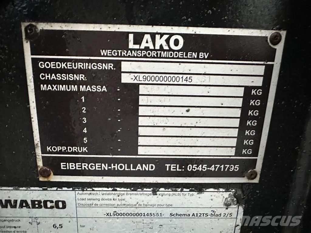 Lako 3 AXLE + RAMPEN EN HEFDAK 3,4 M Plataformas bajas