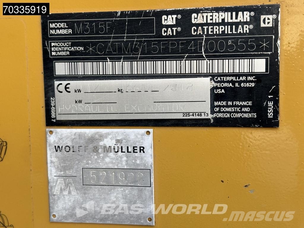 CAT M315 F First Owner Bageri točkaši