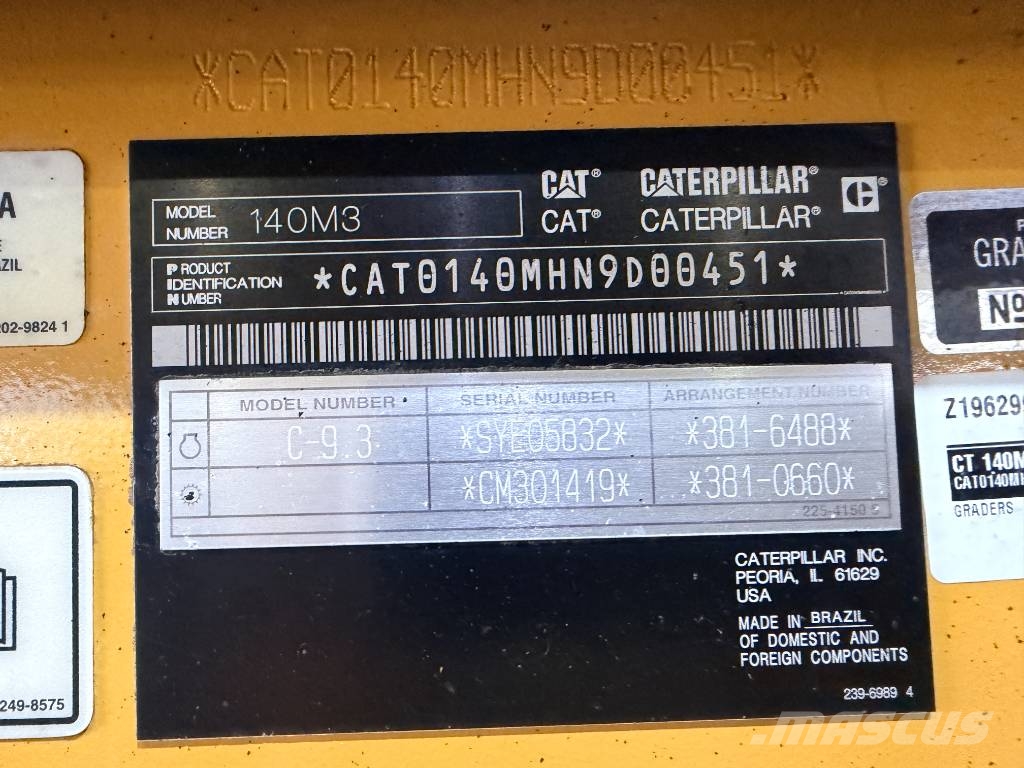 CAT 140M3 Niveleuse