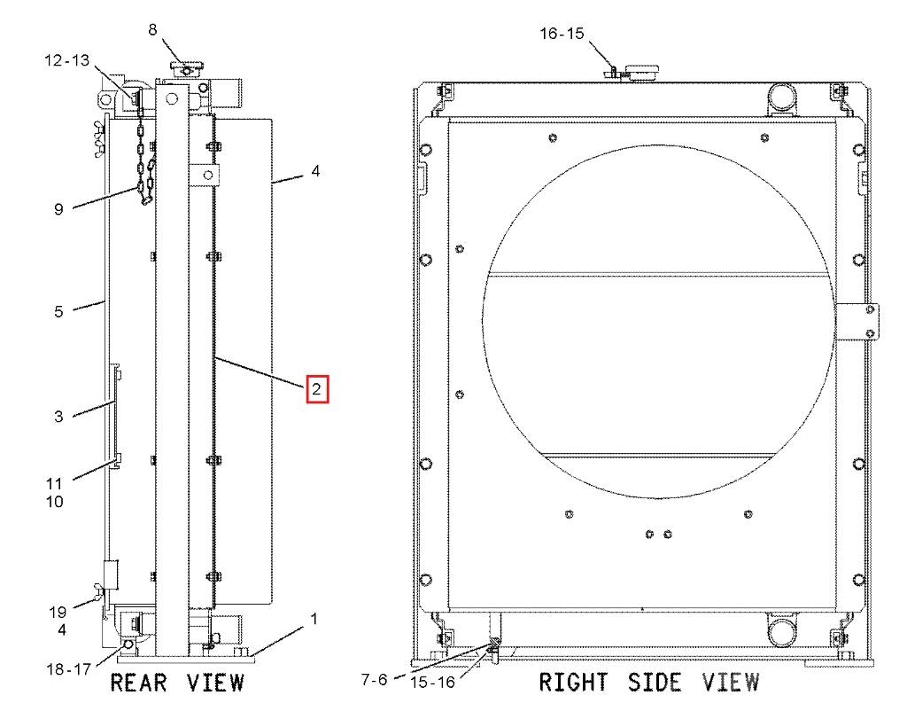 CAT Water Radiator 141-5722 1415722 Radiatoriai