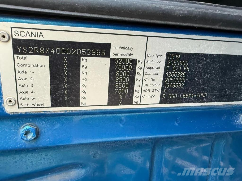 Scania R560 V8 8X4 EURO 5 - MANUAL GEAR Camiones bañeras basculantes o volquetes