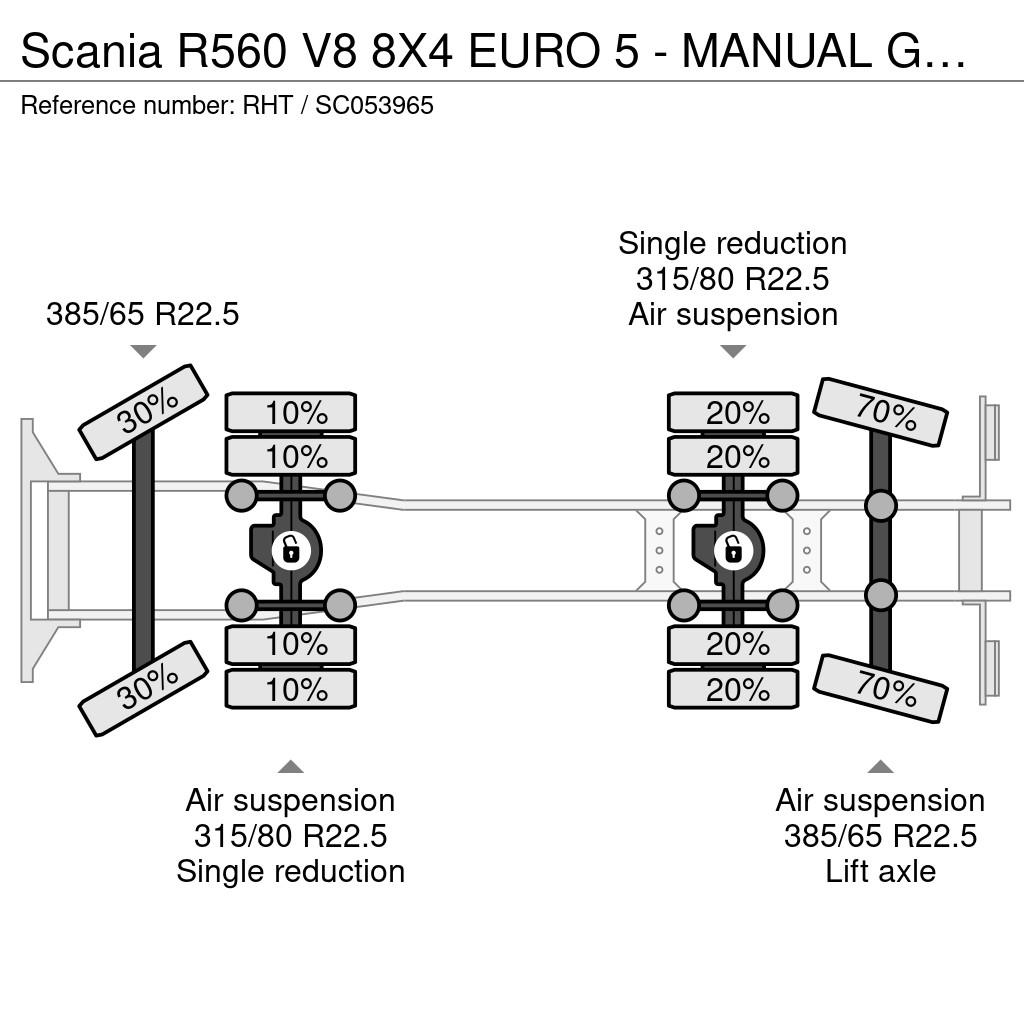 Scania R560 V8 8X4 EURO 5 - MANUAL GEAR Camiones bañeras basculantes o volquetes