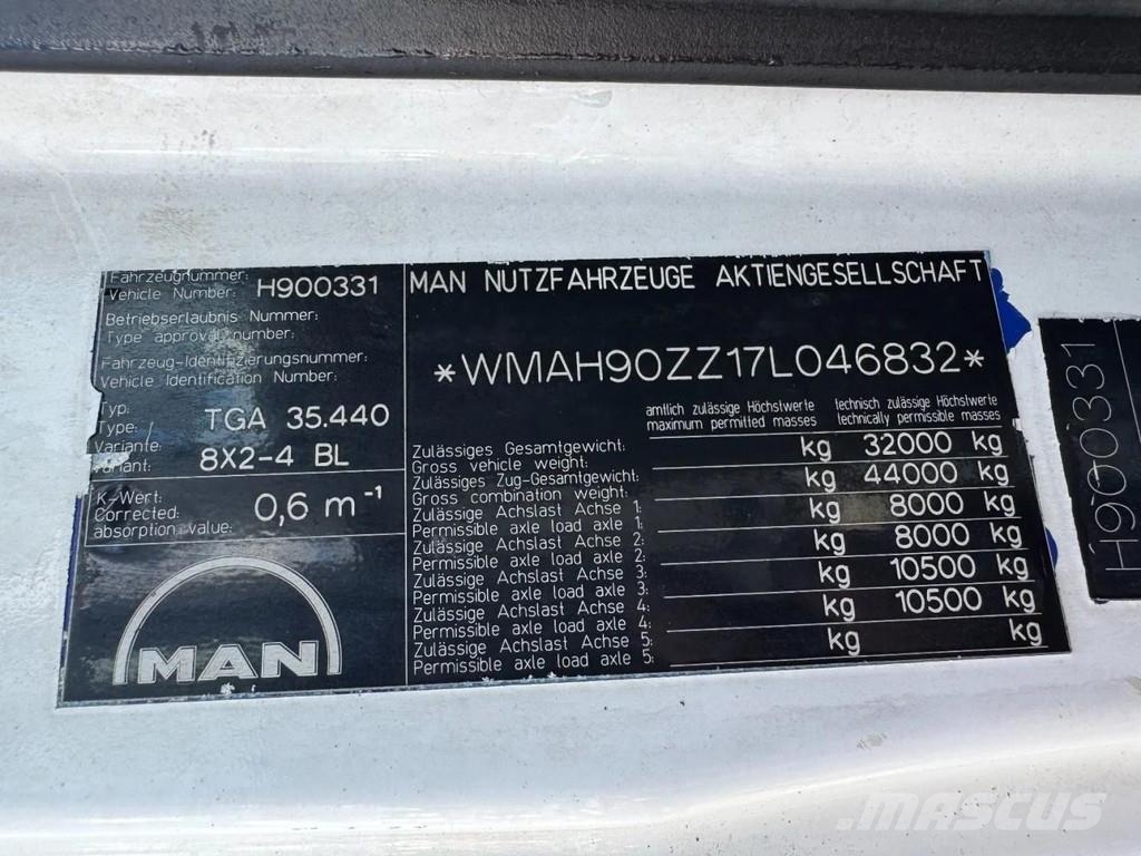 MAN TGA 35.440 8X2 - EURO 4 + HMF 2620K-RC 2018! + REM Mobiilinosturit
