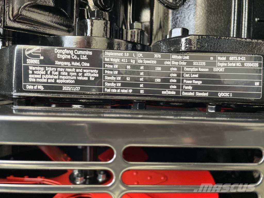 Cummins 6BT5.9-G1 - 110 kVA Generator - DPX-19835 Diesel Generatoren