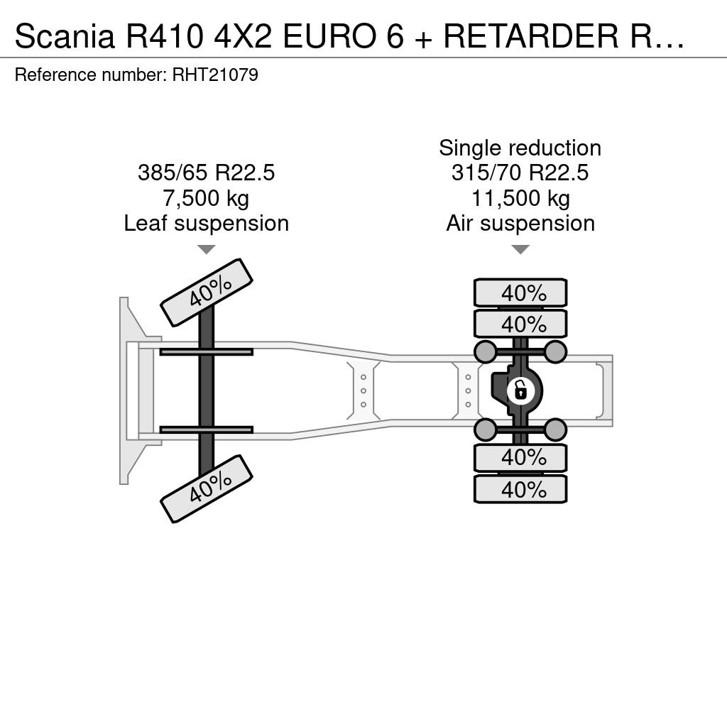 Scania R410 4X2 EURO 6 + RETARDER Tegljači