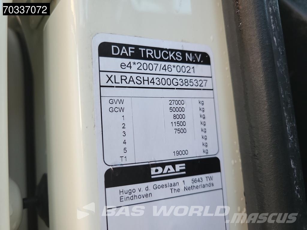 DAF XF 480 6X2 BDF Lift-Axle MX Engine Brake Automatic Containertrucks met kabelsysteem