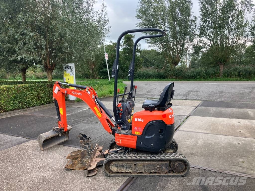 Kubota U10-3 minigraver | 1065 uur | Bakkenset 소형 굴삭기 7톤 미만