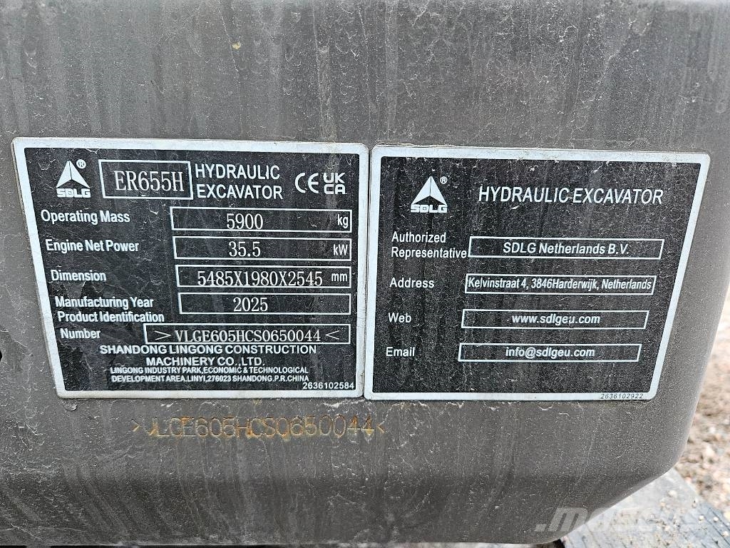 SDLG ER655H Mini rýpadlá < 7t