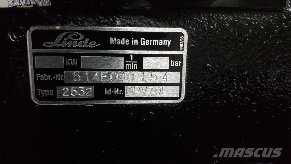 Linde BPV-70L/BPV70L - Drive pump/Fahrpumpe/Rijpomp Hidraulika